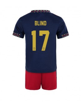 Ajax Daley Blind #17 Auswärts Trikotsatz für Kinder 2022-23 Kurzarm (+ Kurze Hosen)